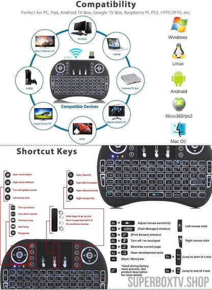 Mini Wireless Keyboard with Touchpad